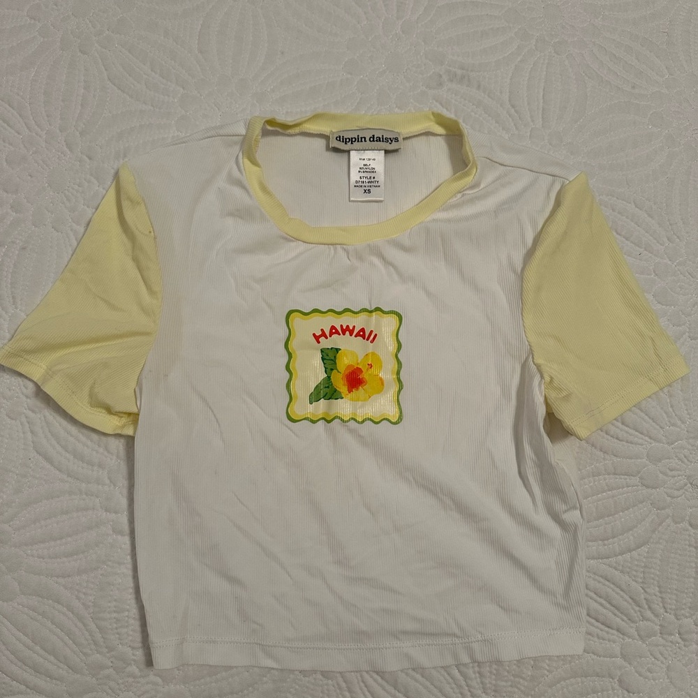 Blackbough White and Yellow Hawaii Tee